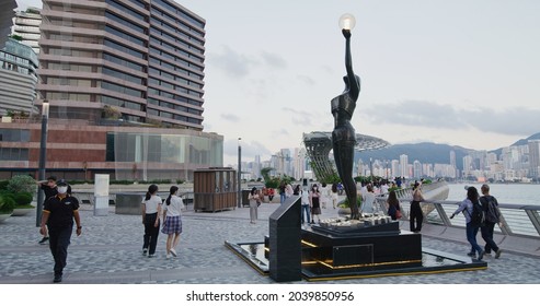 Tsim Sha Tsui, Hong Kong 27 May 2021: Hong Kong Promenade