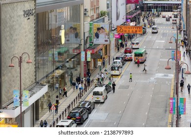 Tsim Sha Tsui, Hong Kong 10 November 2021: Canton Road In Hong Kong City