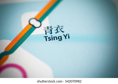 Tsing Yi Station. Hong Kong Metro Map.