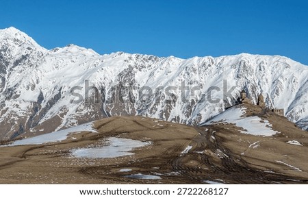 Tsminda Sameba - Trinity Church in Gergeti village near Stepantsminda in Georgia