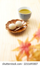 Tsukimi Dango On Wood Table