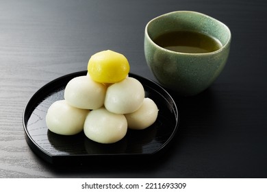 Tsukimi Dango On Wood Table