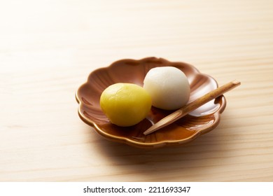 Tsukimi Dango On Wood Table