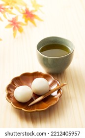 Tsukimi Dango On Wood Table