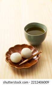 Tsukimi Dango On Wood Table