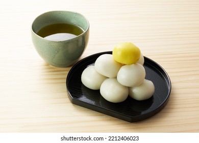 Tsukimi Dango On Wood Table