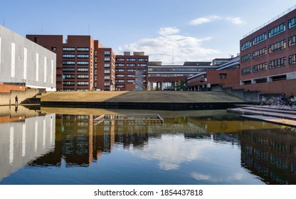 Tsukuba, Japan: A Normally Crowded Central Campus Looks Empty Due To Coronavirus Pandemic Taken In The Beginning Of Fall Semester. (October 30, 2020)