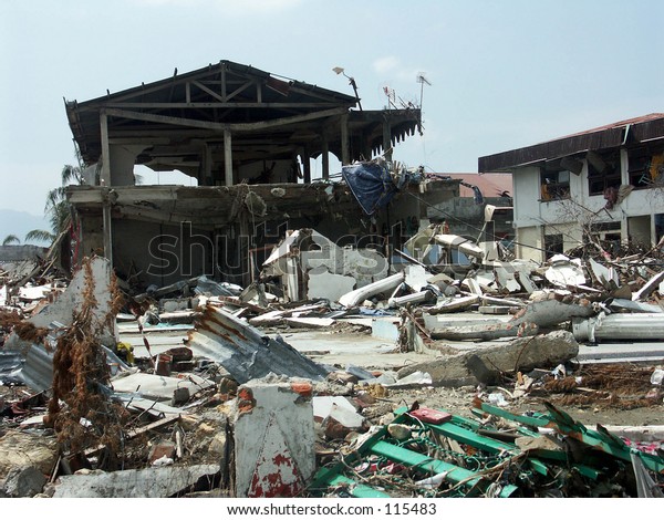 Tsunami Aceh Indonesia Ruin Houses After Stock Photo (Edit Now) 115483