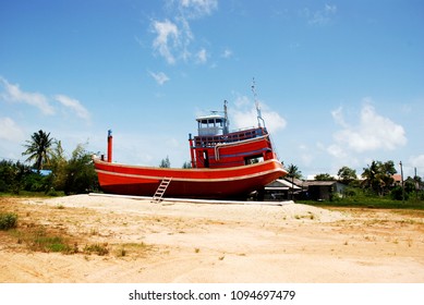 Tsunami Boat Memorial. The Fishing Boat Was Swept Inland By The 2004 Indian Ocean Tsunami.