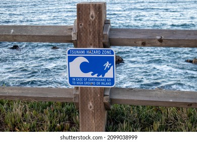 Tsunami Warning Sign West Coast USA