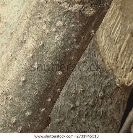 Ttextured surface with a diagonal dark strip across it. The surface looks worn and uneven, with small bumps and spots. The overall color tones are gray, brown, and beige.