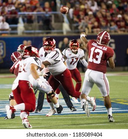 Tua Tagovailoa -Alabama Football Campingworld Kickoff September 1st, 2018 In Orlando Florida -USA Alabama Crimson Tide Vs. Louisville Cardinals 