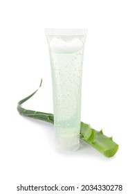 Tube With Aloe Gel On White Background