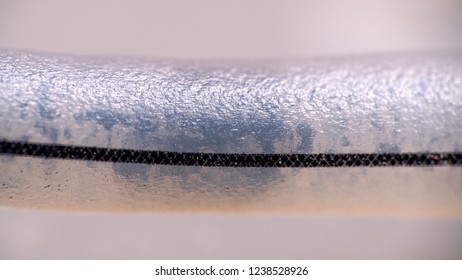 Tube For Supplying Ink To Printer. Macro Photo Of A Computer On An Electron.