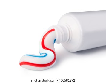 Close Toothpaste Tube On White Background Stock Photo (Edit Now) 1383194528