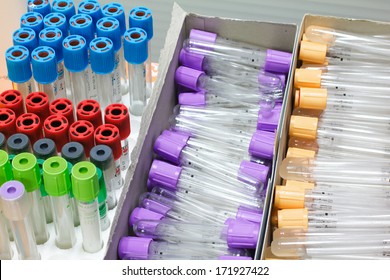 Tubes For Collecting Blood Samples In The Lab