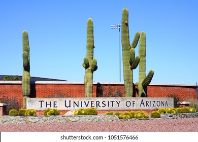 TUCSON, AZ -23 FEB 2018- View of the campus of the University of Arizona, a public research university located in Tucson, Arizona.