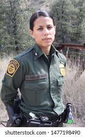 Tucson Sector, Ariz. / US - March 4, 2015: A Customs And Border Protection Agent Along The U.S.-Mexico Border. 4542