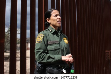 Tucson Sector, Ariz. / US - March 4, 2015: A Customs And Border Protection Agent Along The U.S.-Mexico Border. 4423