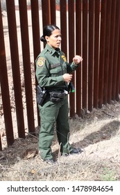 Tucson Sector, Ariz. / US - March 4, 2015: A Customs And Border Protection Agent Along The U.S.-Mexico Border. 4418