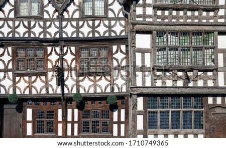 Tudor building facade at Stratford upon Avon, Warwickshire, England