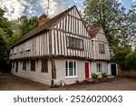 Tudor double gable timber frame house in Linton, Cambridgeshire, England.
