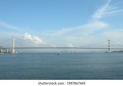 Tuen Mun, New Territories, Hong Kong - July 18, 2012: Castle Peak Road Is One Of The Longest Highway In Hong Kong. The Tsuen Wan And Tuen Mun Sections Offer A Fabulous View Of Tsing Ma Bridge.