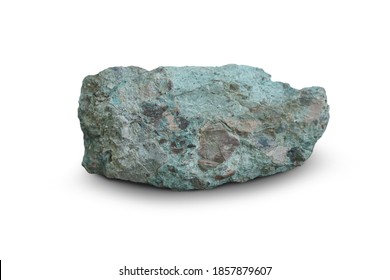 Tuff Igneous Rock Isolated On White Background.      