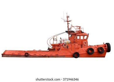 Tug Boat Isolated On White Background