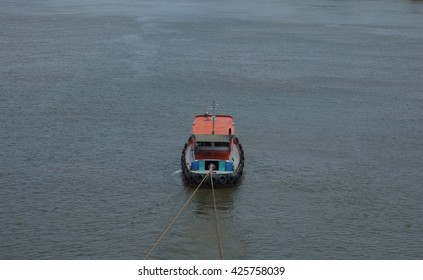 Tug Boat On The Chao Phraya  River.