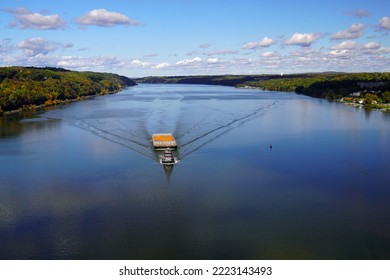 Tug boat pulling a barge on the Hudson River - Shutterstock ID 2223143493