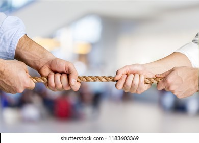 Tug War Two Businessmen Pulling Rope Stock Photo (Edit Now) 1287196903