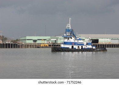 Tugboat On The Mississippi River In New Orleans