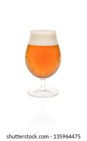 Tulip Glass With Belgium Beer