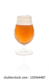 Tulip Glass With Belgium Beer