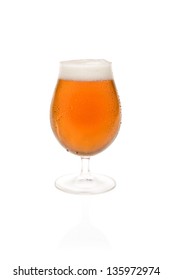 Tulip Glass With Belgium Beer