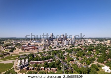 Tulsa Oklahoma Downtown Skyline Neighborhood Buildings Trees  Aerial View 10