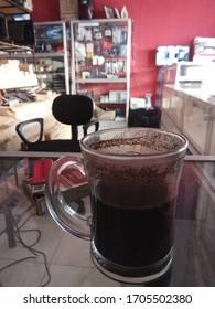 Tulus Ayu, 16 April 2020. Enjoy A Glass Of Black Coffee In The Store