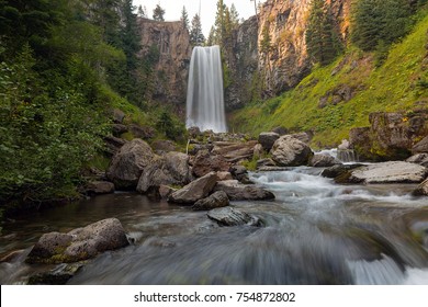 Tumalo Falls In Bend Central Oregon During Summer United States America