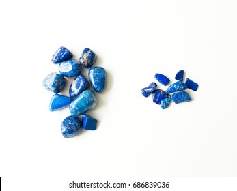 Tumbled Lapis Lazuli Quartz Stones And Fragments For Crystal Therapy Treatments And Reiki