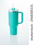 Tumbler With Handle, Travel Mug Straw Covers Cup with Lid Insulated Quencher Stainless Steel Water Iced Tea, Coffee.
