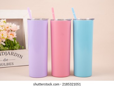 Tumbler With Straw Skinny Tumbler