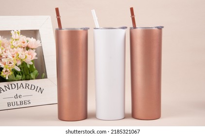 Tumbler With Straw Skinny Tumbler