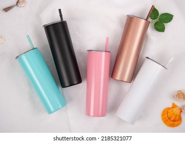 Tumbler With Straw Skinny Tumbler