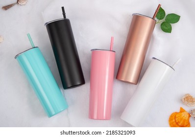 Tumbler With Straw Skinny Tumbler