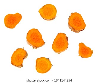 Tumeric Root Isolated On White Background