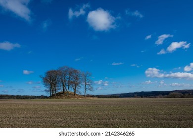 Tumulus In Danish Agricultural Landscape