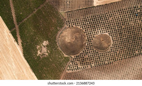 Tumulus Tombs In The Middle Of The Fields