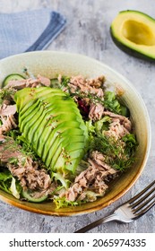 Tuna Avocado Salad Tasty Bowl Seafood