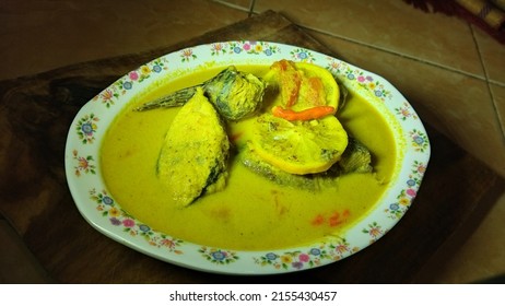 Tuna Curry With Yellow Spices, Padang Cuisine, From Indonesia.